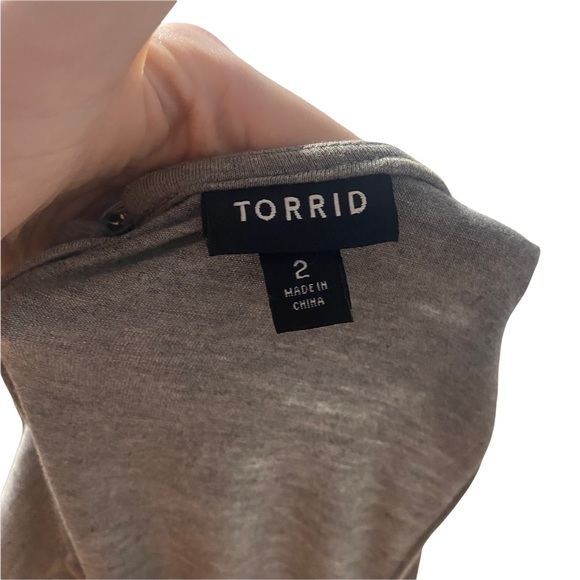 Torrid Plus Size 2X 2 Grey Sleeveless Midi Dress - Picture 7 of 8